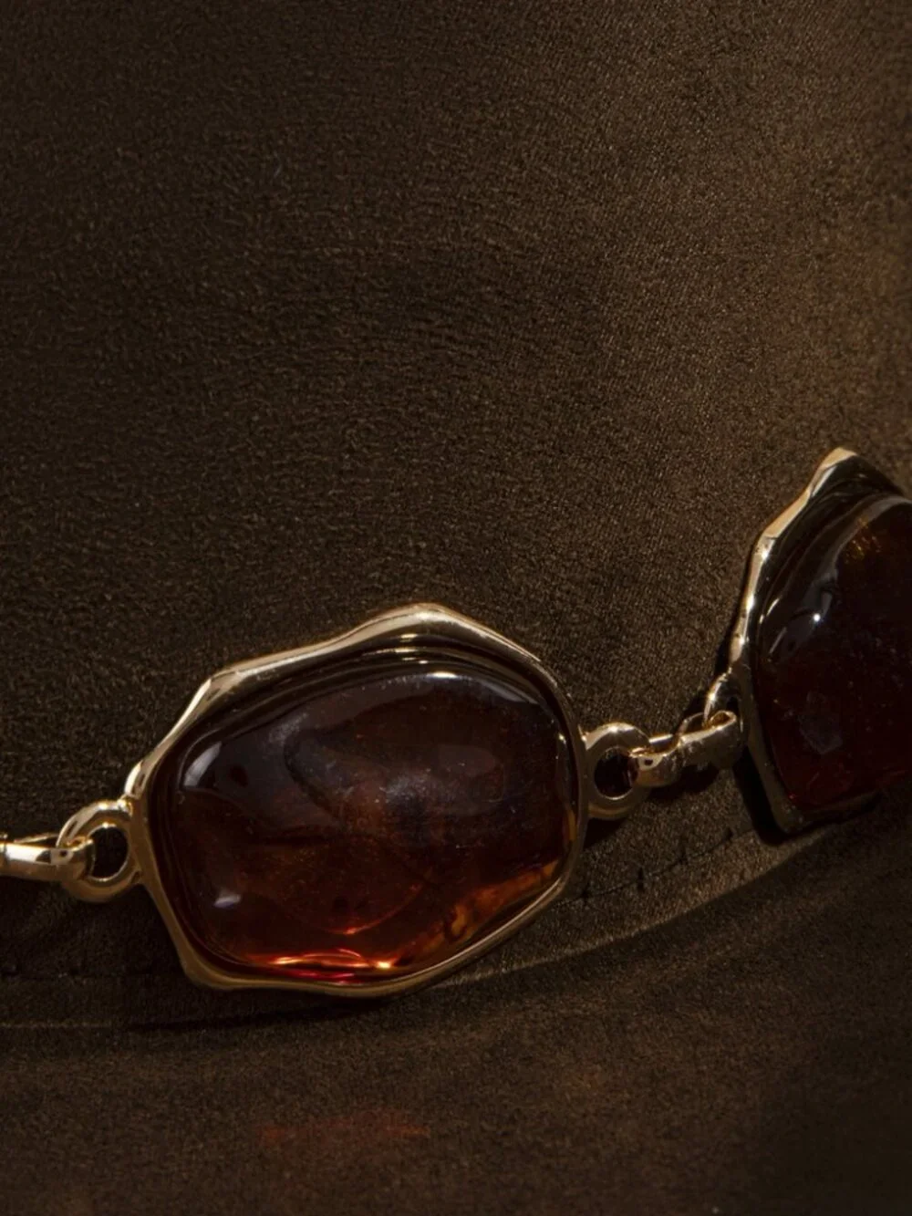Stylish Oval Stone Concho Cowboy Hat